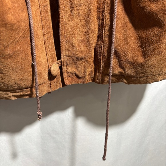 Vintage Via Max Mens Brown Suede Leather Jacket Coat Mens M Western Retro VTG ** - Picture 7 of 9